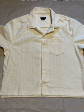 Standard Cloth Ivory Short-Sleeve Button-Down Shirt